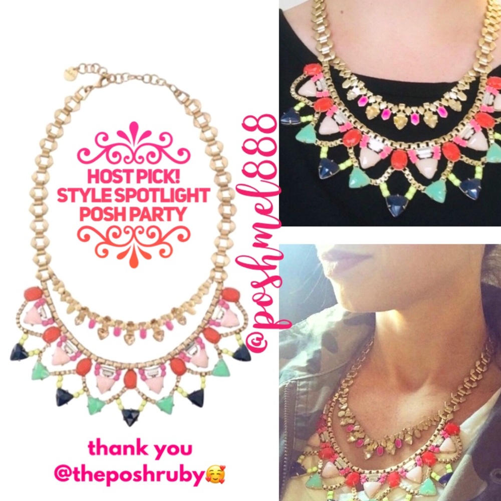 Stella & Dot | Retired BeautifullyColorful Jewel Tone Fanella StatementN… - Picture 8 of 16